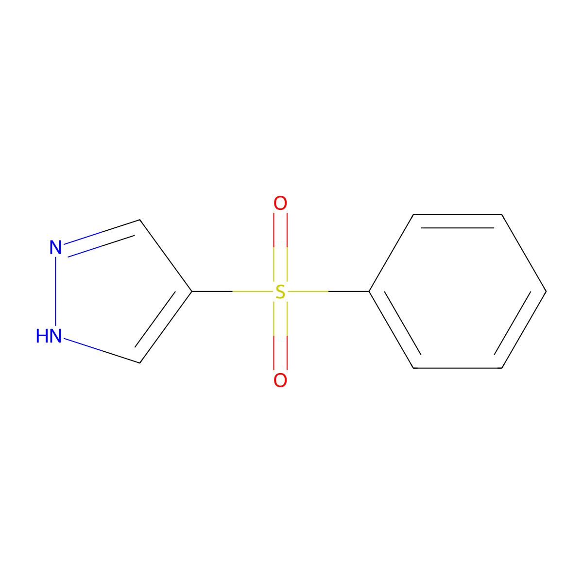 4-(benzenesulfonyl)-1H-pyrazole molecular structure, CAS 170957-06-9