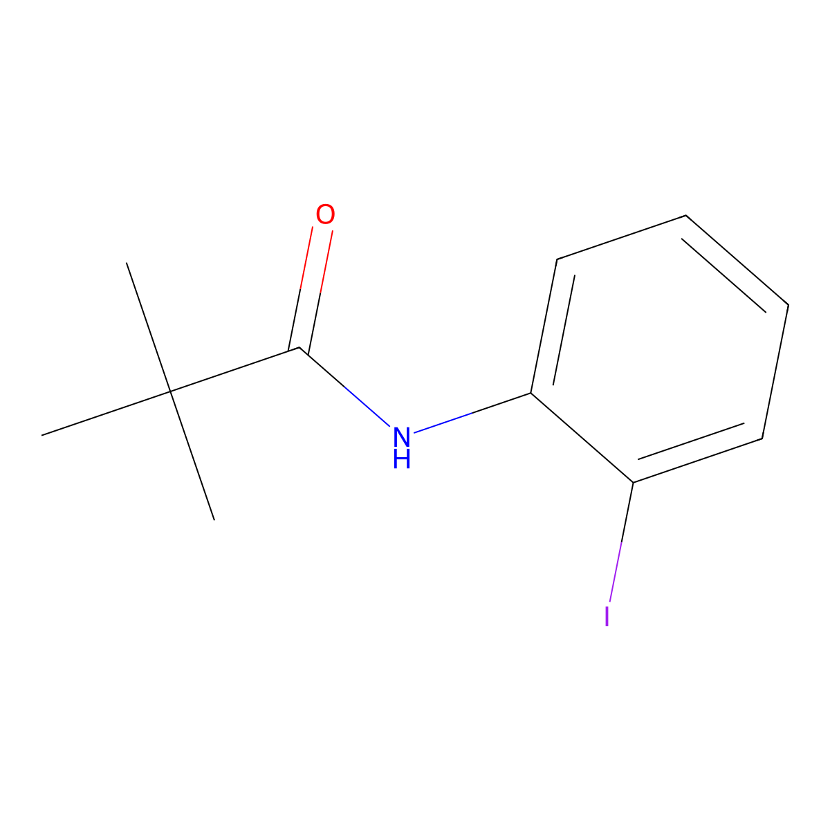 2-Iodo-pivaloylaniline molecular structure, CAS 170959-10-1