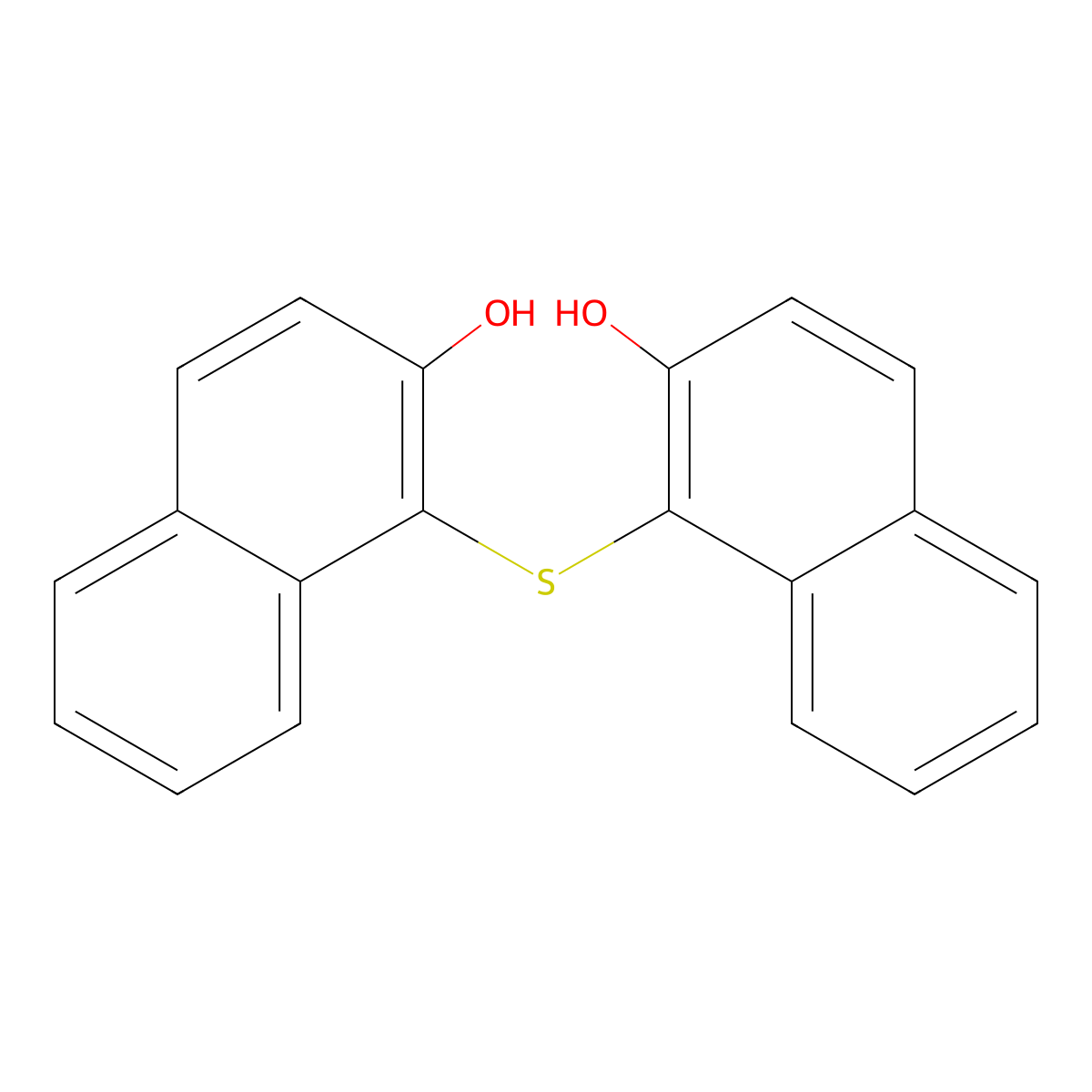 1,1'-Thiobis(2-naphthol) molecular structure, CAS 17096-15-0