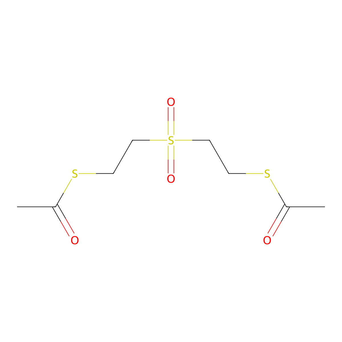 Bis(2-acetylmercaptoethyl) sulfone molecular structure, CAS 17096-46-7
