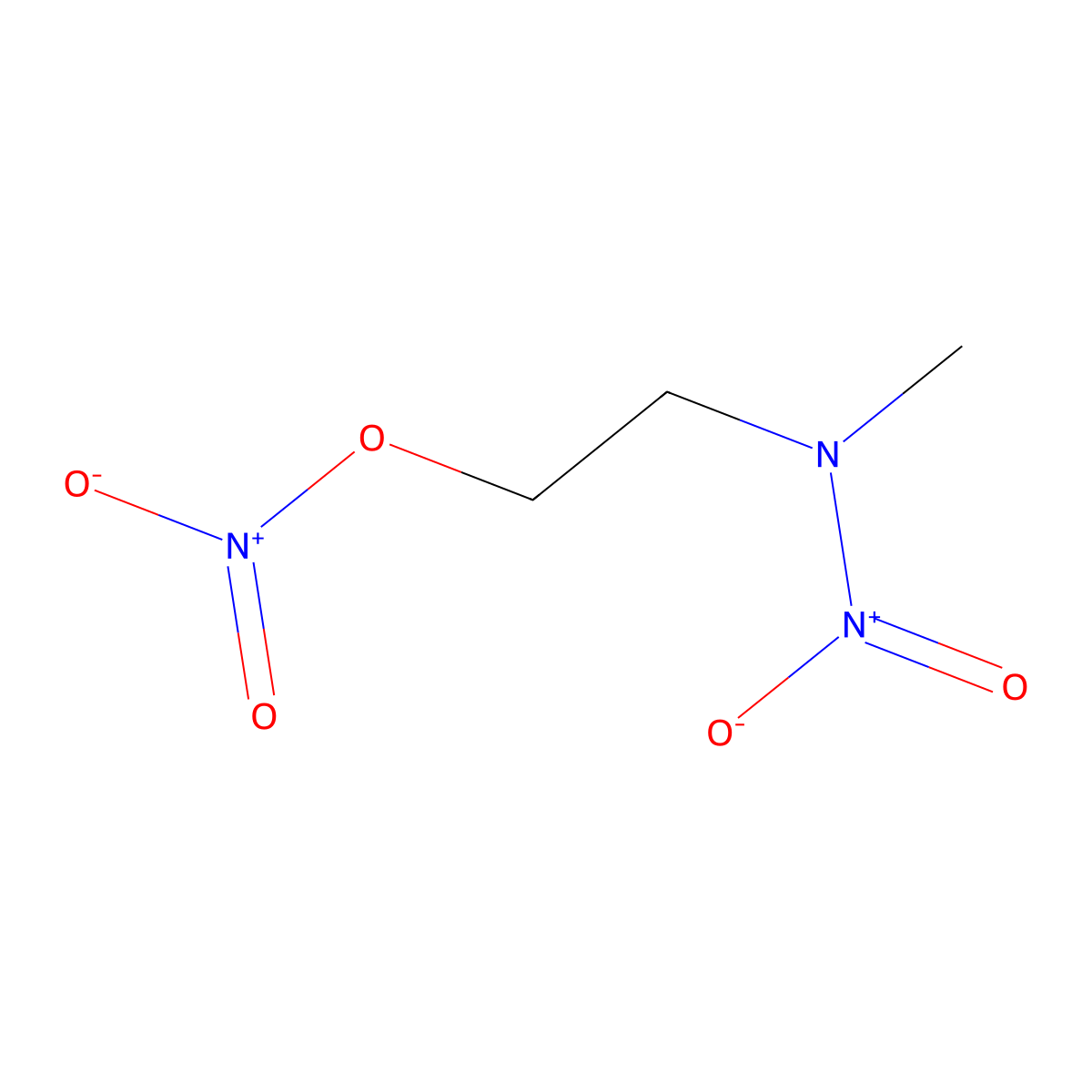 2-(Methylnitroamino)ethyl nitrate molecular structure, CAS 17096-47-8