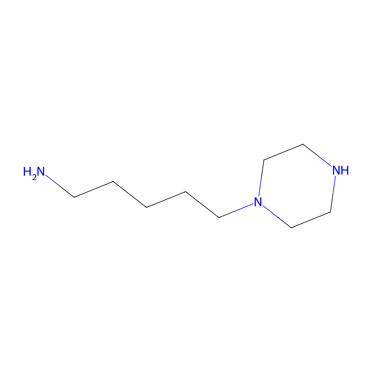 5-(Piperazin-1-yl)pentan-1-amine molecular structure, CAS 17096-75-2