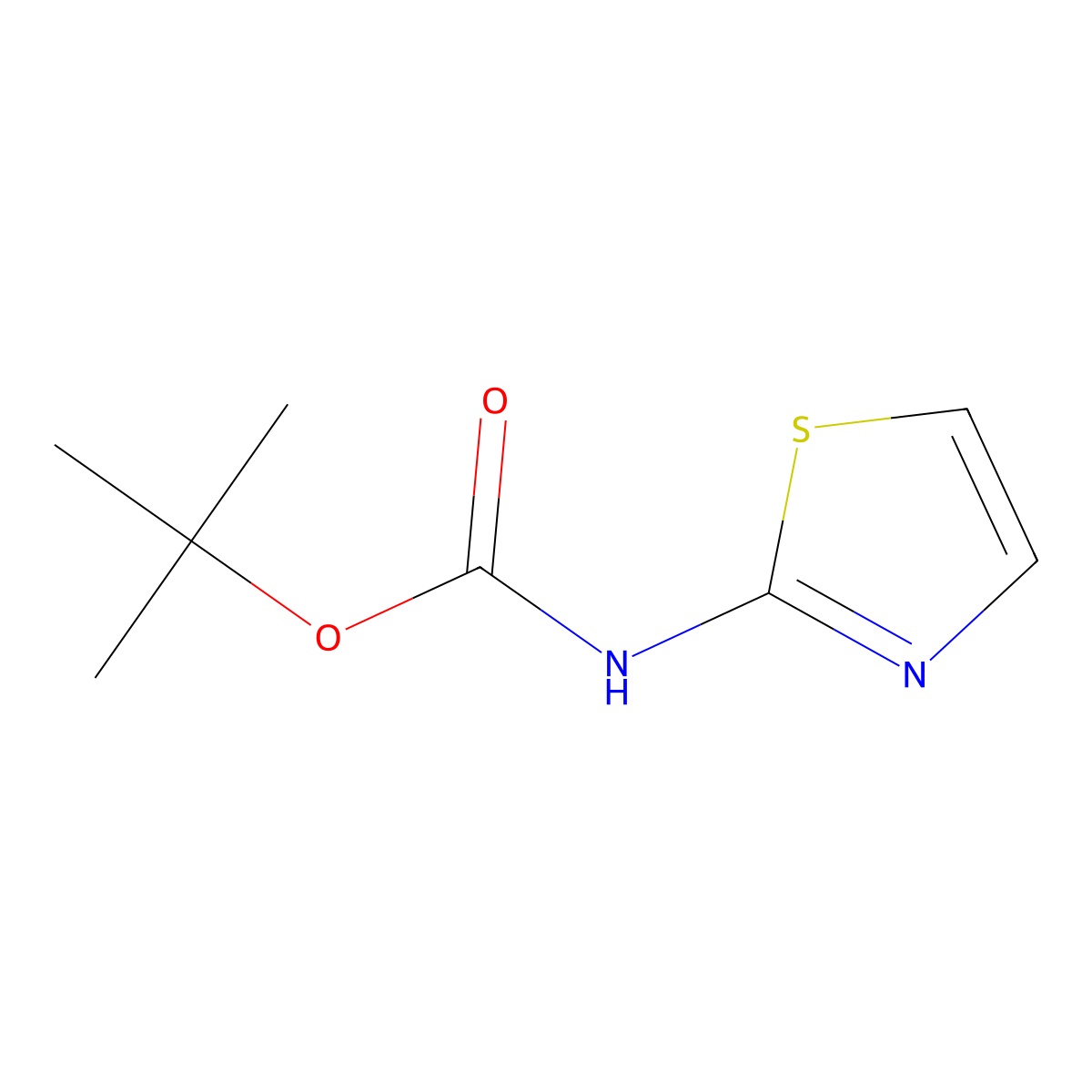 tert-butyl N-(1,3-thiazol-2-yl)carbamate molecular structure, CAS 170961-15-6