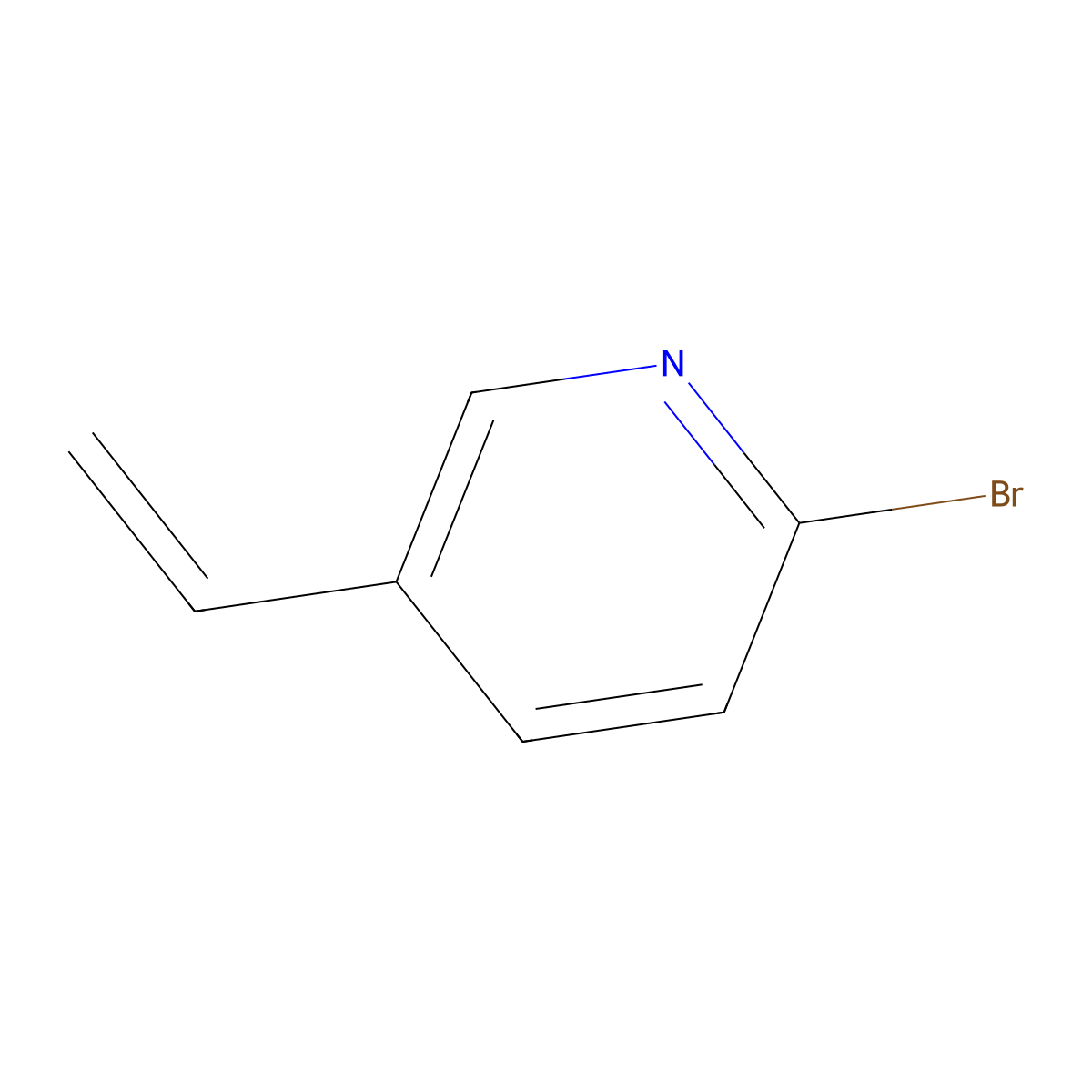 2-Bromo-5-vinylpyridine molecular structure, CAS 170962-58-0