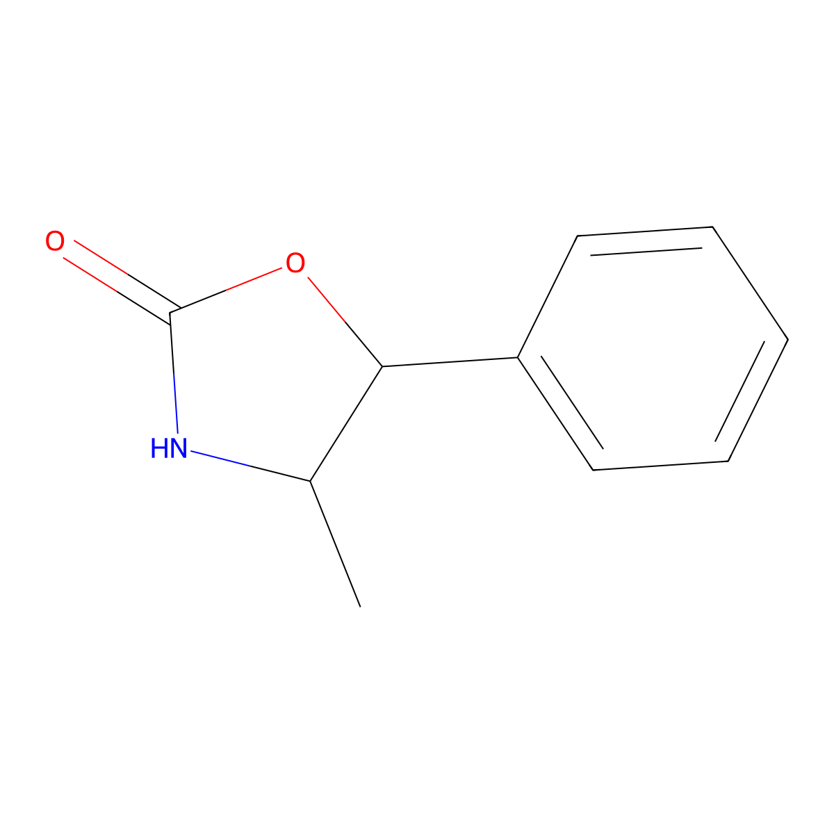 (4S,5S)-4-Methyl-5-phenyl-2-oxazolidinone molecular structure, CAS 17097-67-5