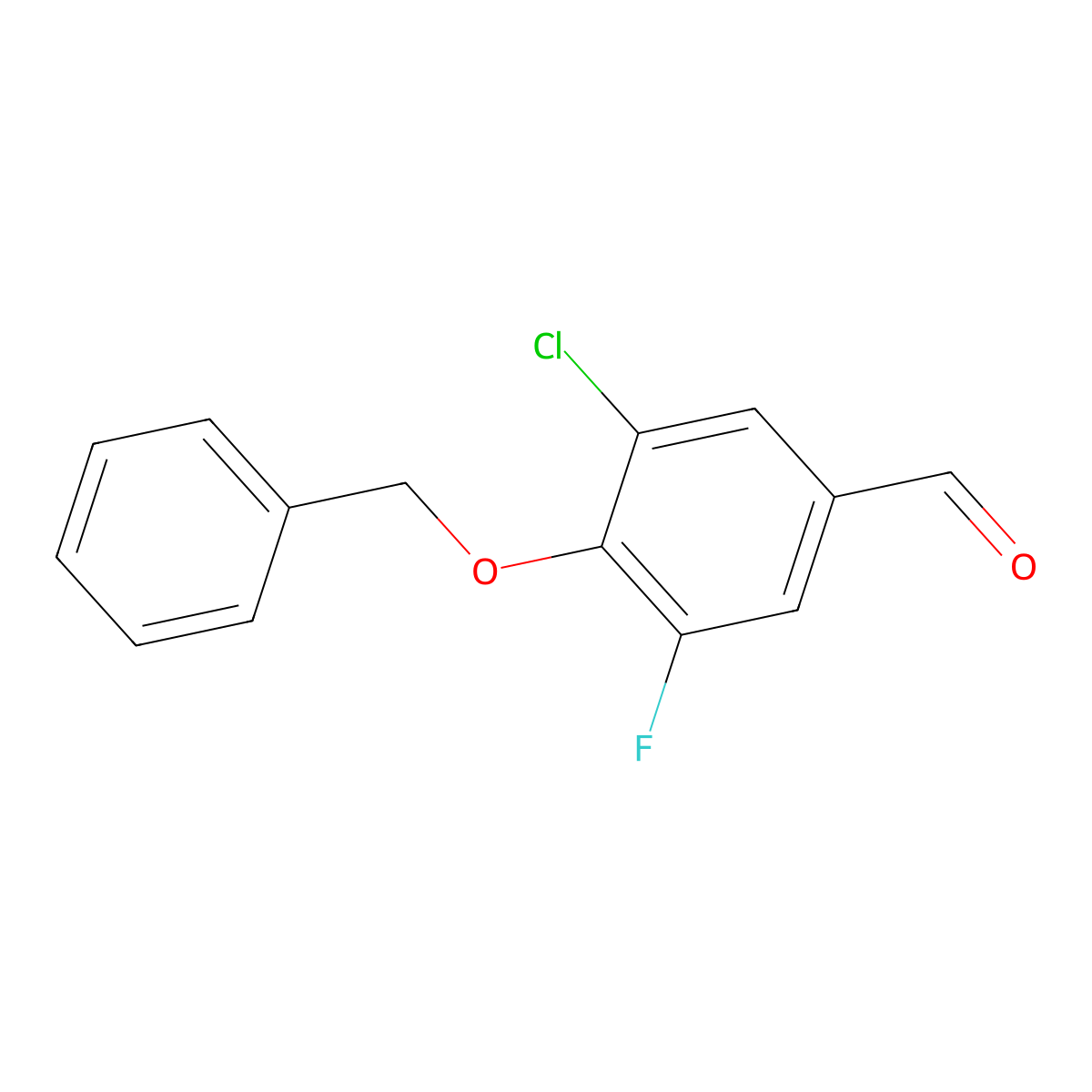 4-(Benzyloxy)-3-chloro-5-fluorobenzaldehyde molecular structure, CAS 1709785-15-8