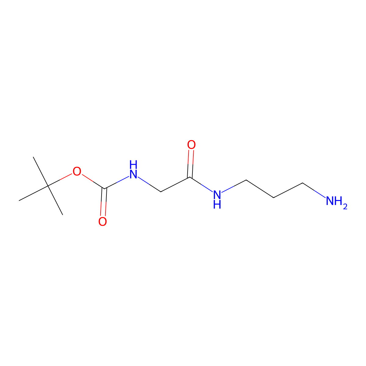 tert-butyl N-[2-(3-aminopropylamino)-2-oxoethyl]carbamate molecular structure, CAS 1709790-77-1