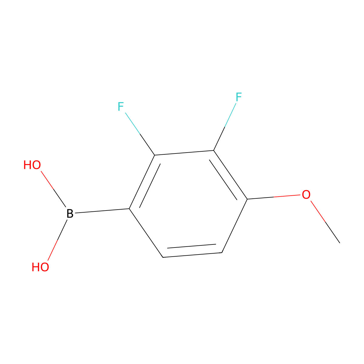 2,3-Difluoro-4-methoxybenzeneboronic acid molecular structure, CAS 170981-41-6