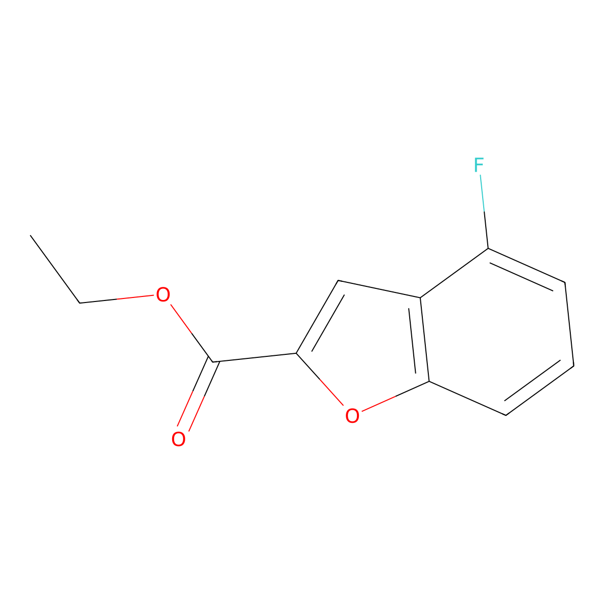 Ethyl 4-fluorobenzofuran-2-carboxylate molecular structure, CAS 1709824-79-2