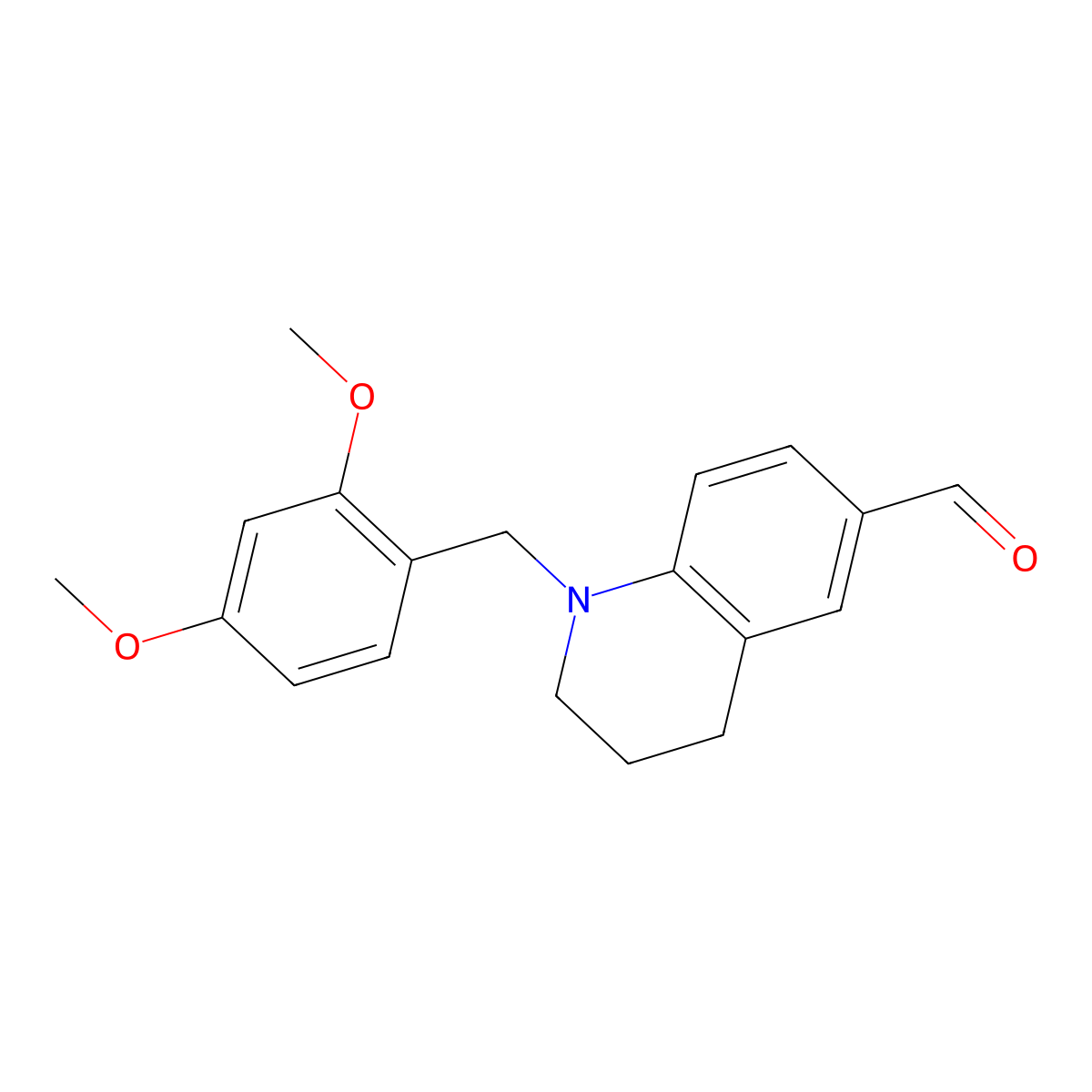 1-(2,4-Dimethoxybenzyl)-1,2,3,4-tetrahydroquinoline-6-carbaldehyde molecular structure, CAS 1709824-85-0