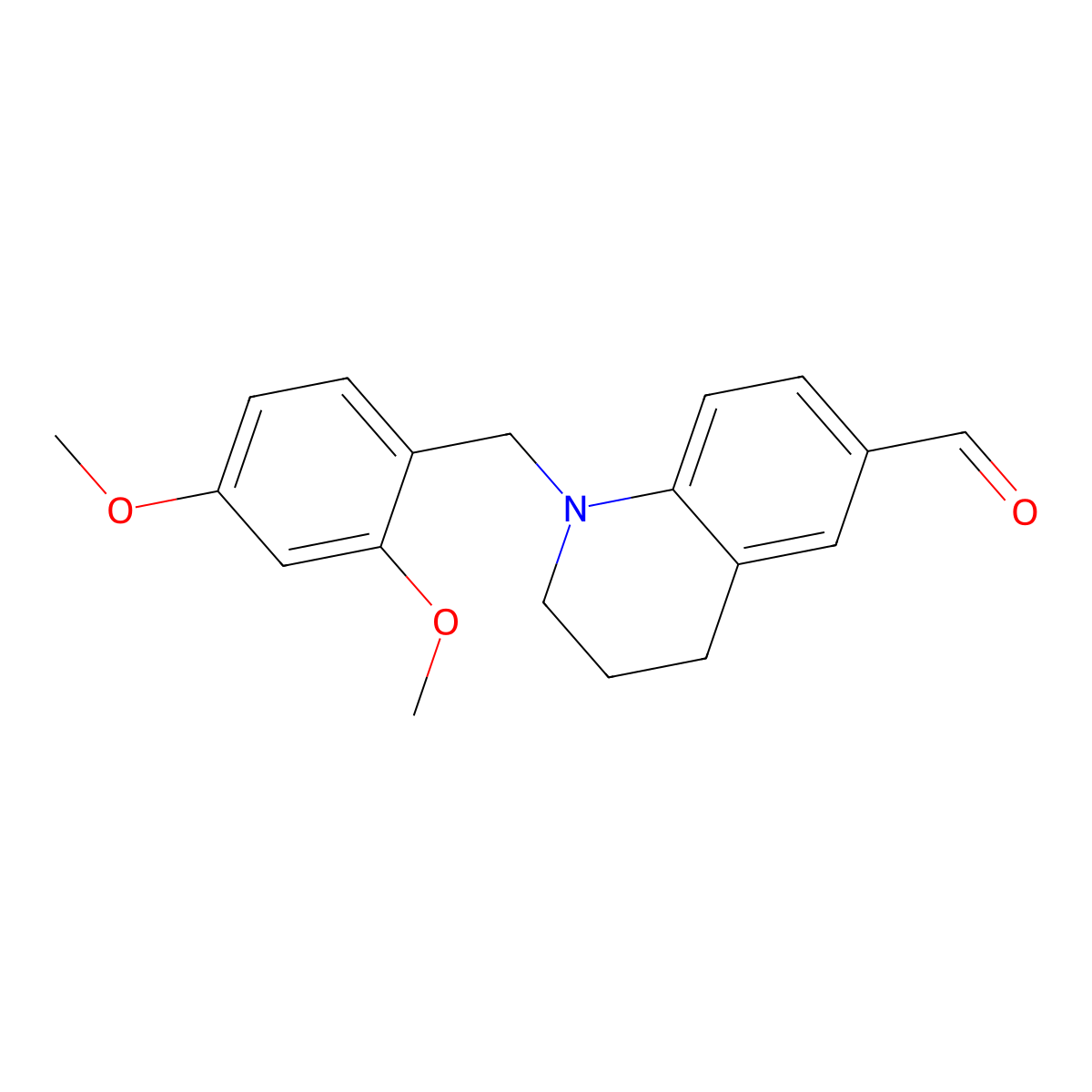 1-(2,4-Dimethoxybenzyl)-1,2,3,4-tetrahydroquinoline-6-carbaldehyde molecular structure, CAS 1709824-85-0