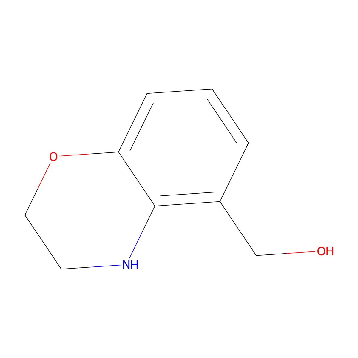 (3,4-dihydro-2H-1,4-benzoxazin-5-yl)methanol molecular structure, CAS 1709825-35-3