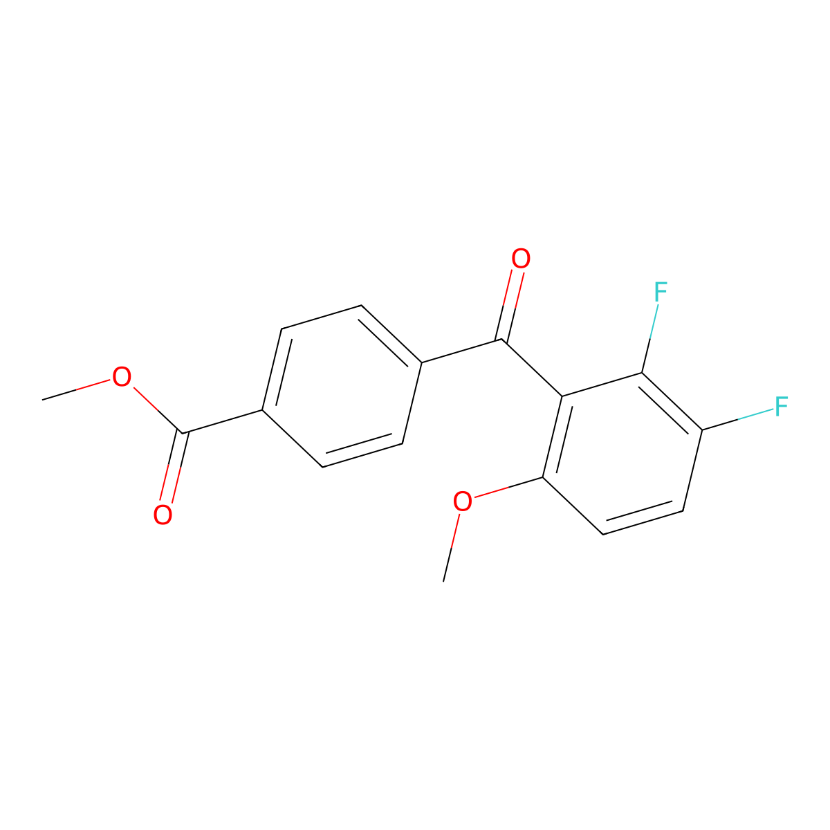 Methyl 4-(2,3-difluoro-6-methoxybenzoyl)benzoate molecular structure, CAS 1709852-01-6