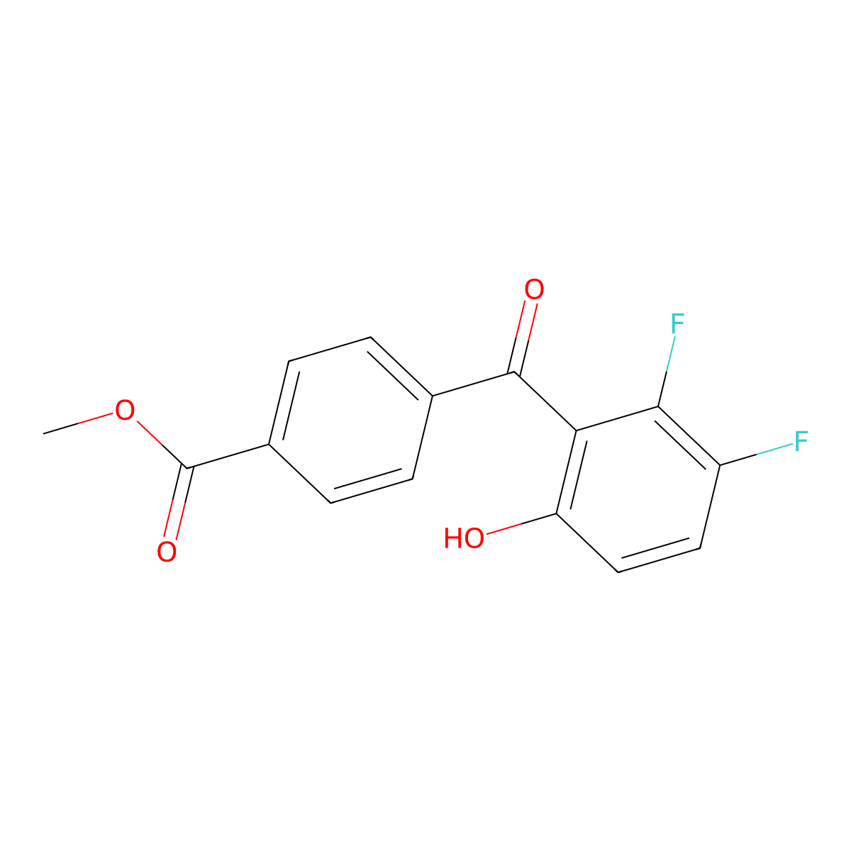 Methyl 4-[(2,3-difluoro-6-hydroxyphenyl)carbonyl]benzoate molecular structure, CAS 1709852-02-7