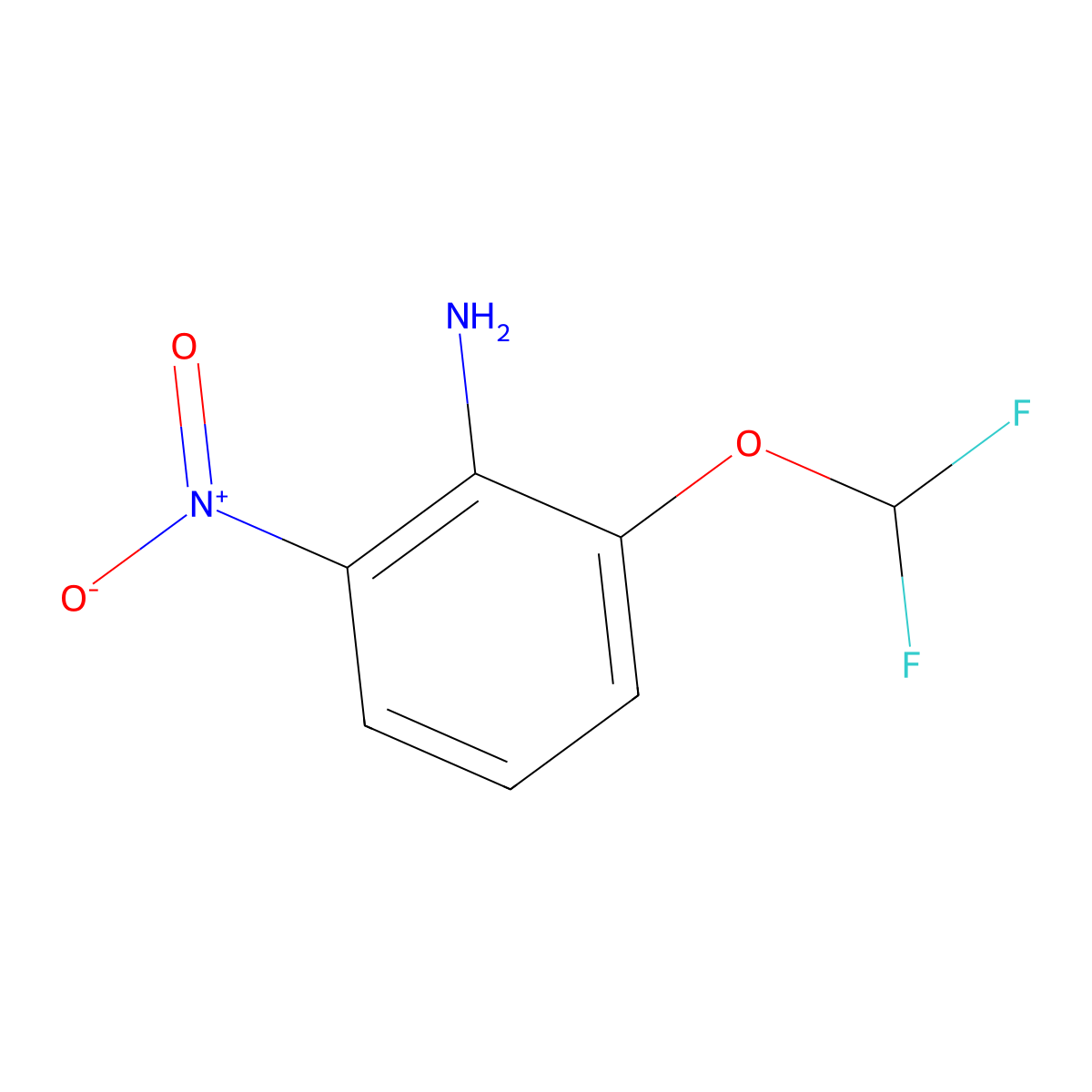 2-(Difluoromethoxy)-6-nitroaniline molecular structure, CAS 170986-71-7