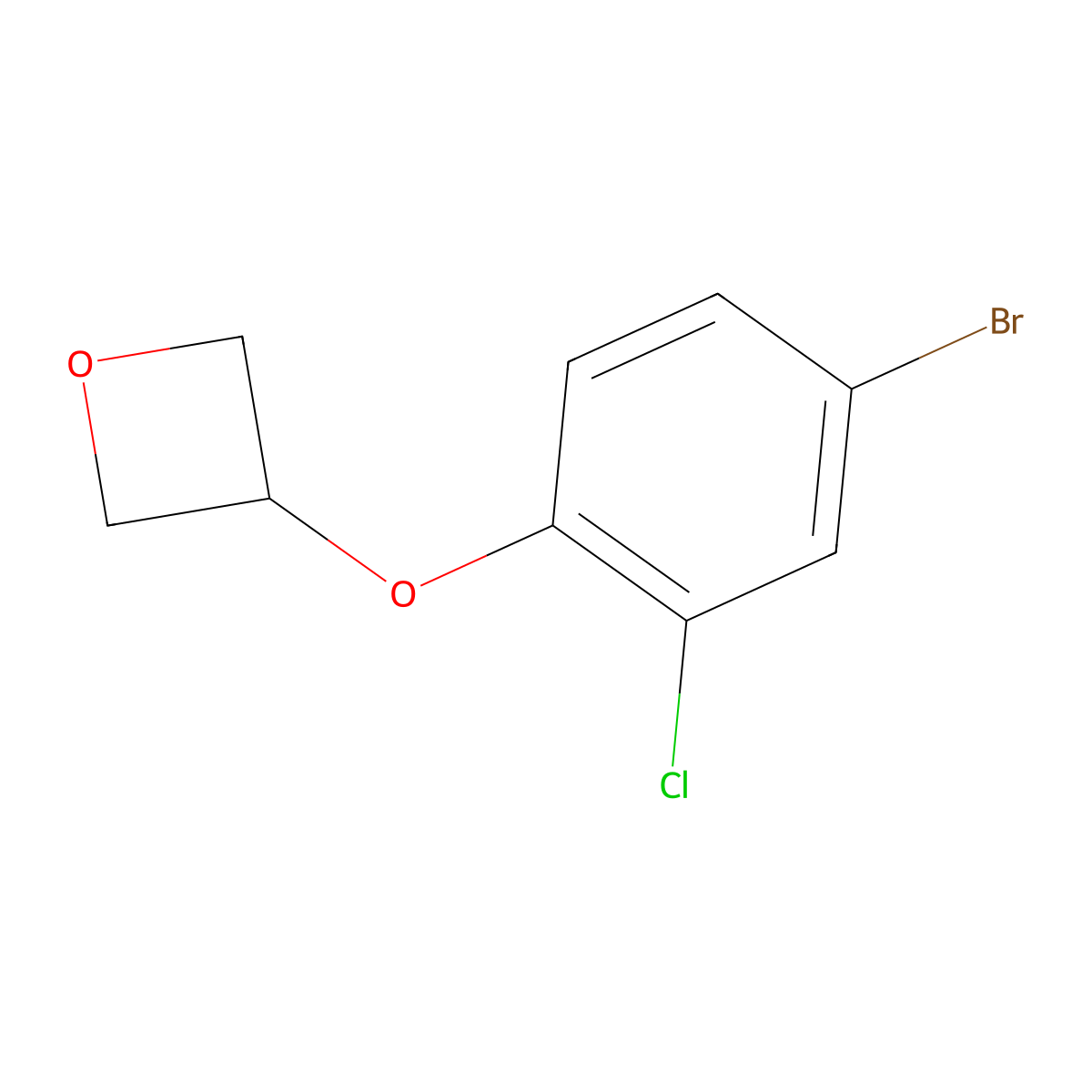 3-(4-Bromo-2-chlorophenoxy)oxetane molecular structure, CAS 1709860-53-6