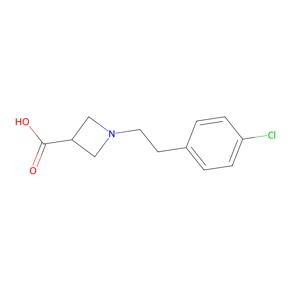 1-[2-(4-Chlorophenyl)ethyl]azetidine-3-carboxylic acid molecular structure, CAS 1709860-88-7