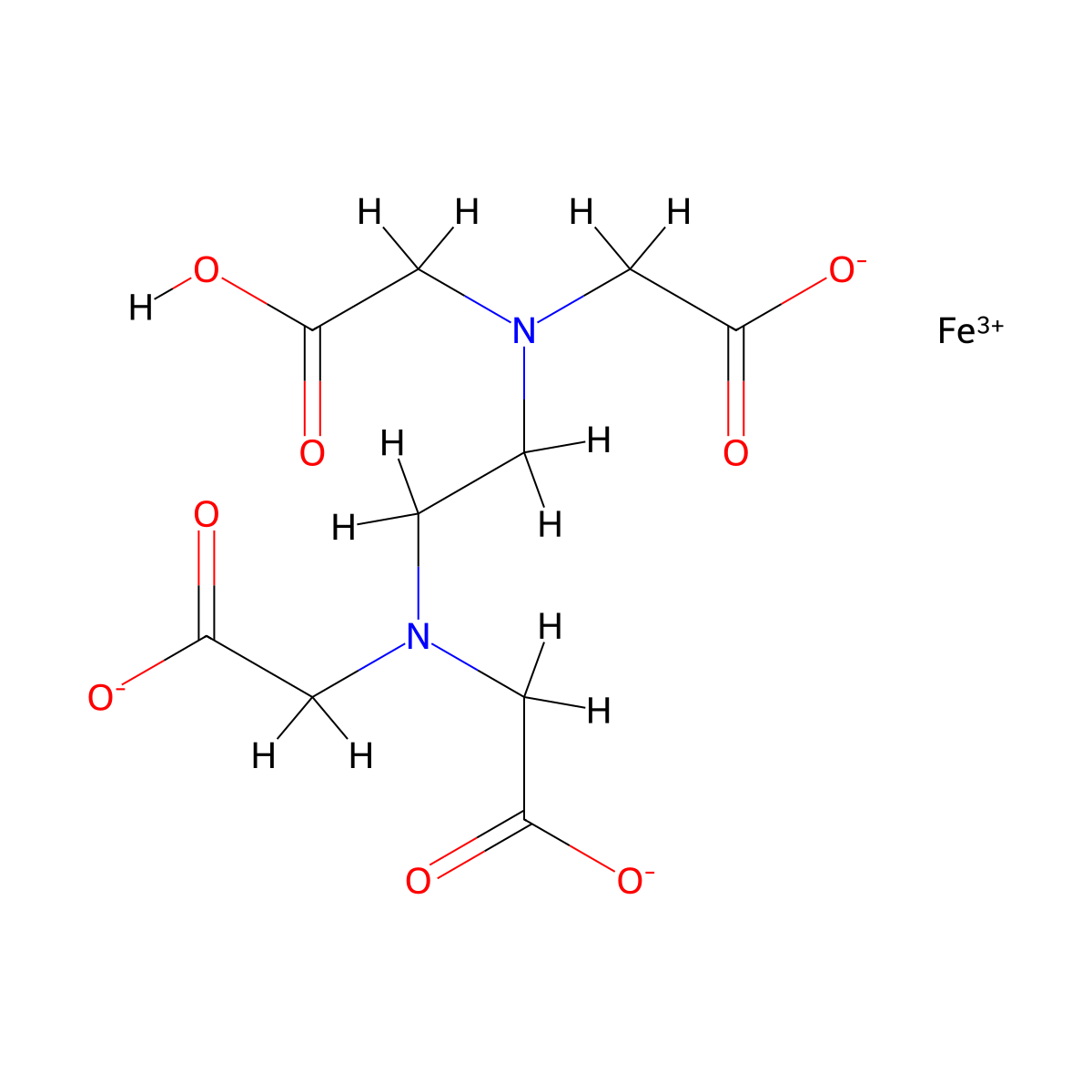 Monoferric edetate molecular structure, CAS 17099-81-9