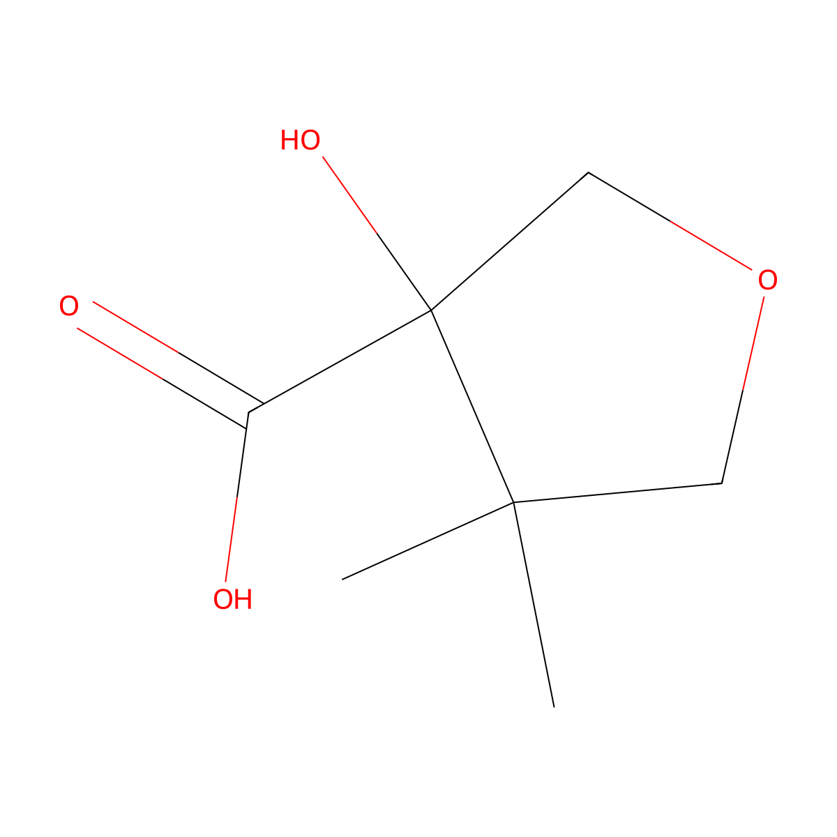 3-Hydroxy-4,4-dimethyltetrahydrofuran-3-carboxylic acid molecular structure, CAS 170996-46-0