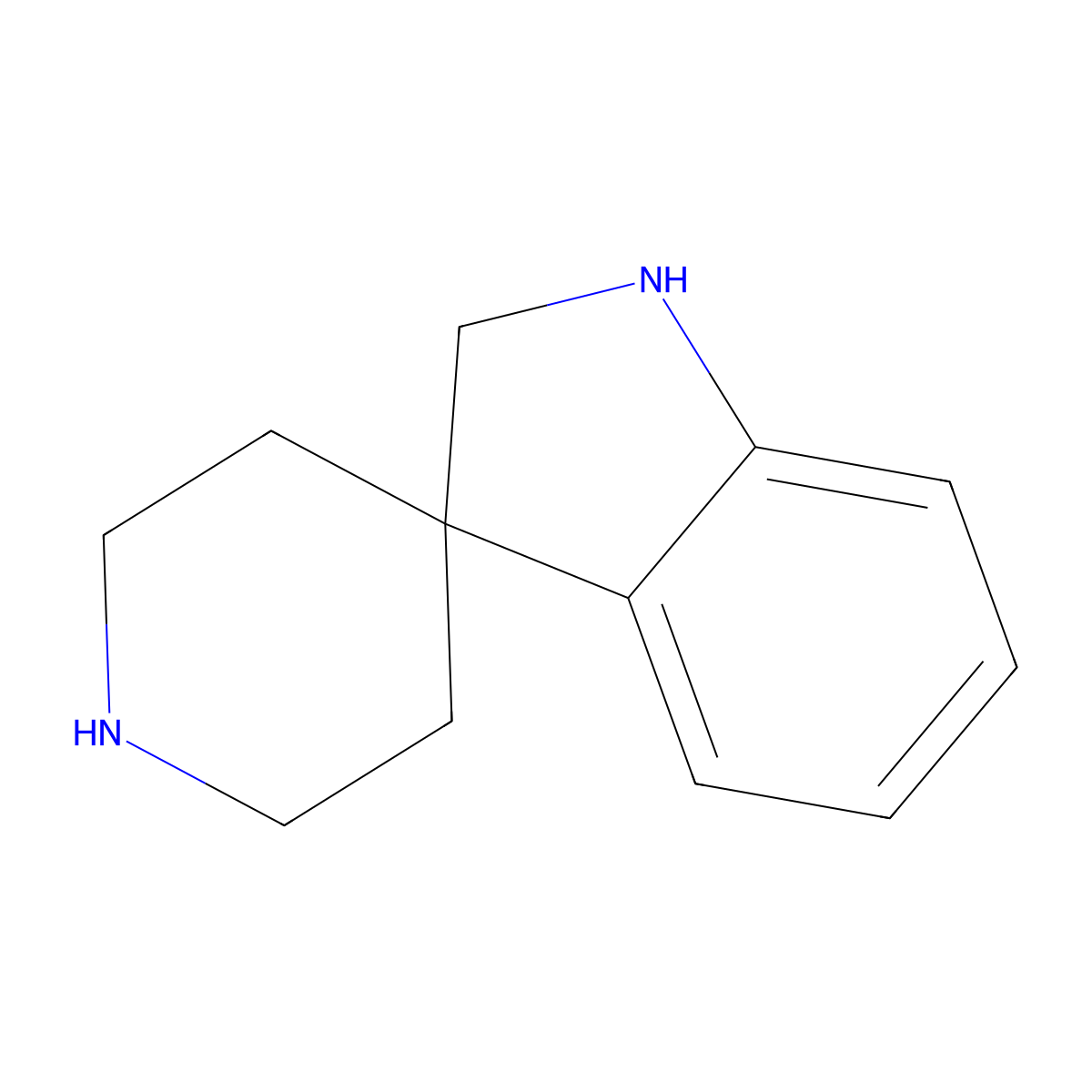 Spiro[indoline-3,4'-piperidine] molecular structure, CAS 171-75-5