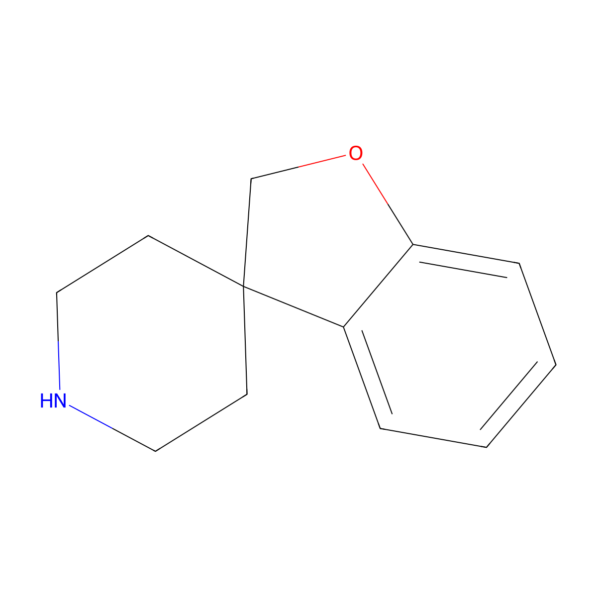 2H-Spiro(1-benzofuran-3,4'-piperidine) molecular structure, CAS 171-77-7