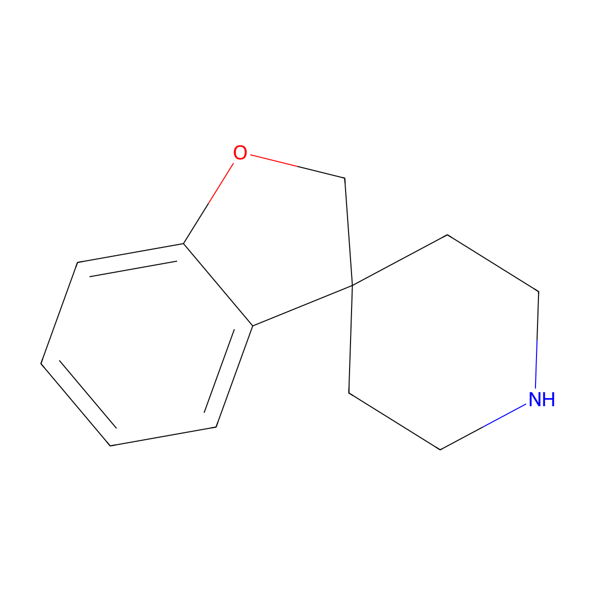 2H-Spiro(1-benzofuran-3,4'-piperidine) molecular structure, CAS 171-77-7