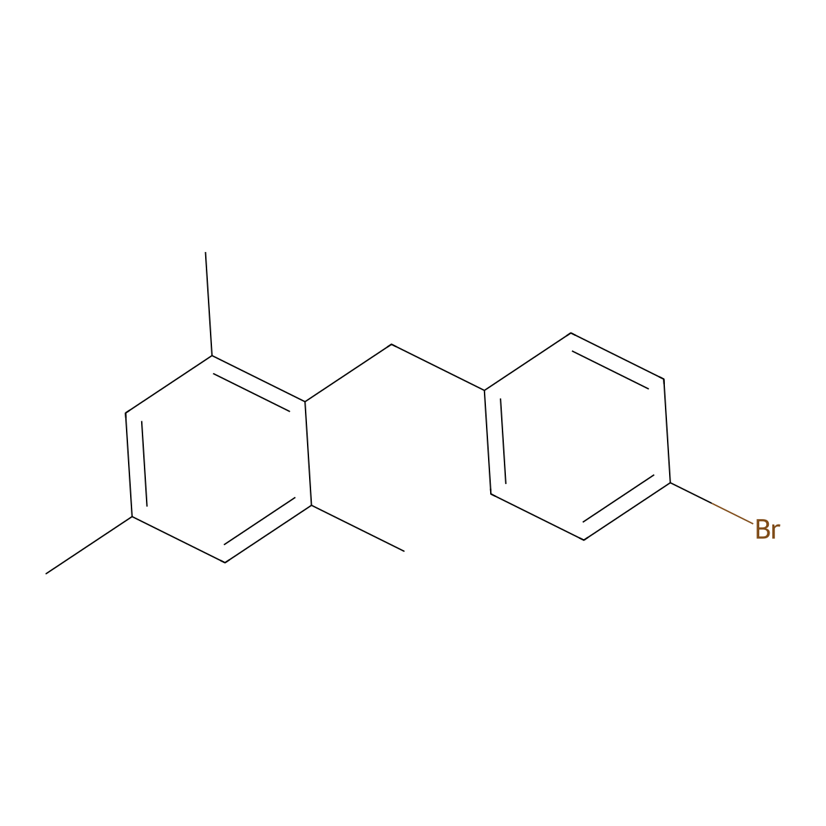 2-(4-BromobenZyl)-1,3,5-trimethylbenZene molecular structure, CAS 17100-55-9