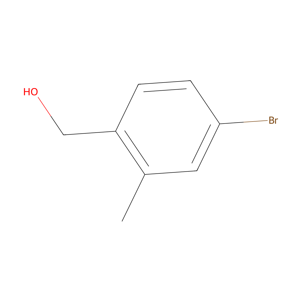 (4-Bromo-2-methylphenyl)methanol molecular structure, CAS 17100-58-2