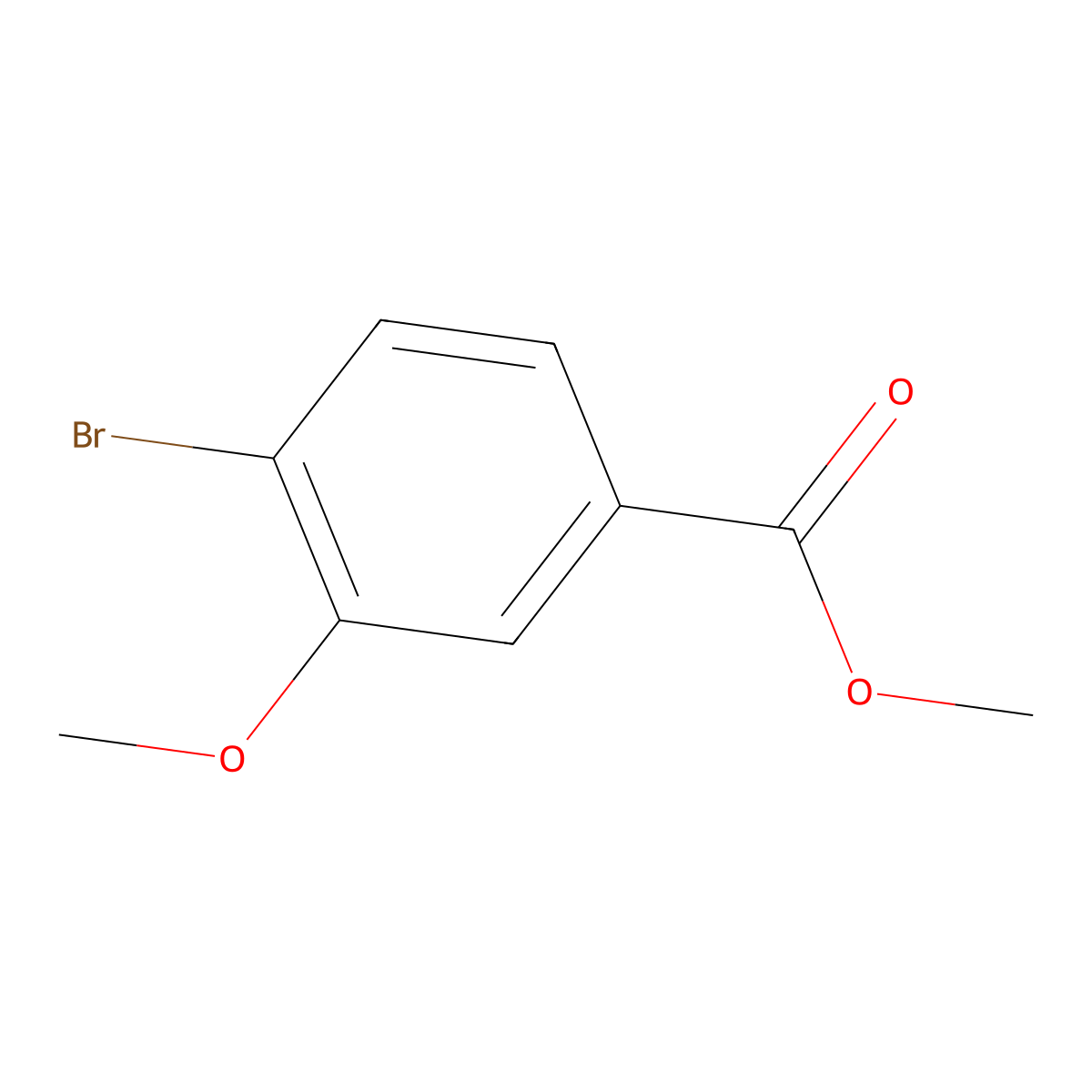 Methyl 4-bromo-3-methoxybenzoate molecular structure, CAS 17100-63-9