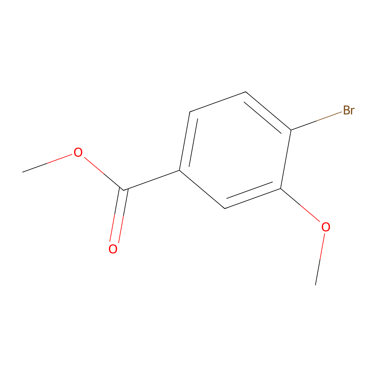 Methyl 4-bromo-3-methoxybenzoate molecular structure, CAS 17100-63-9