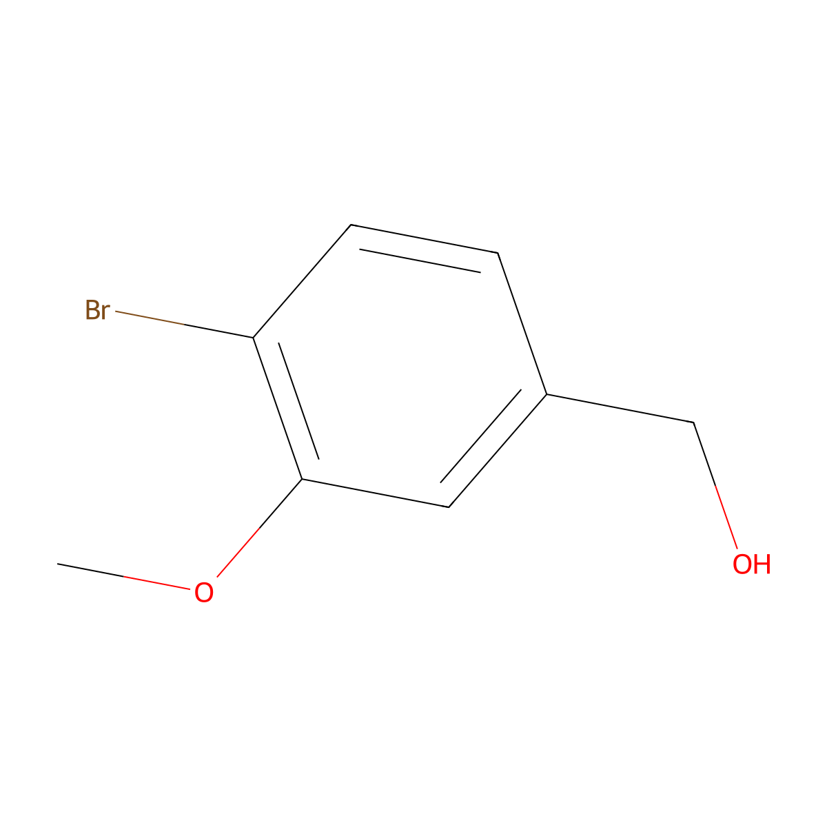 (4-Bromo-3-methoxyphenyl)-methanol molecular structure, CAS 17100-64-0