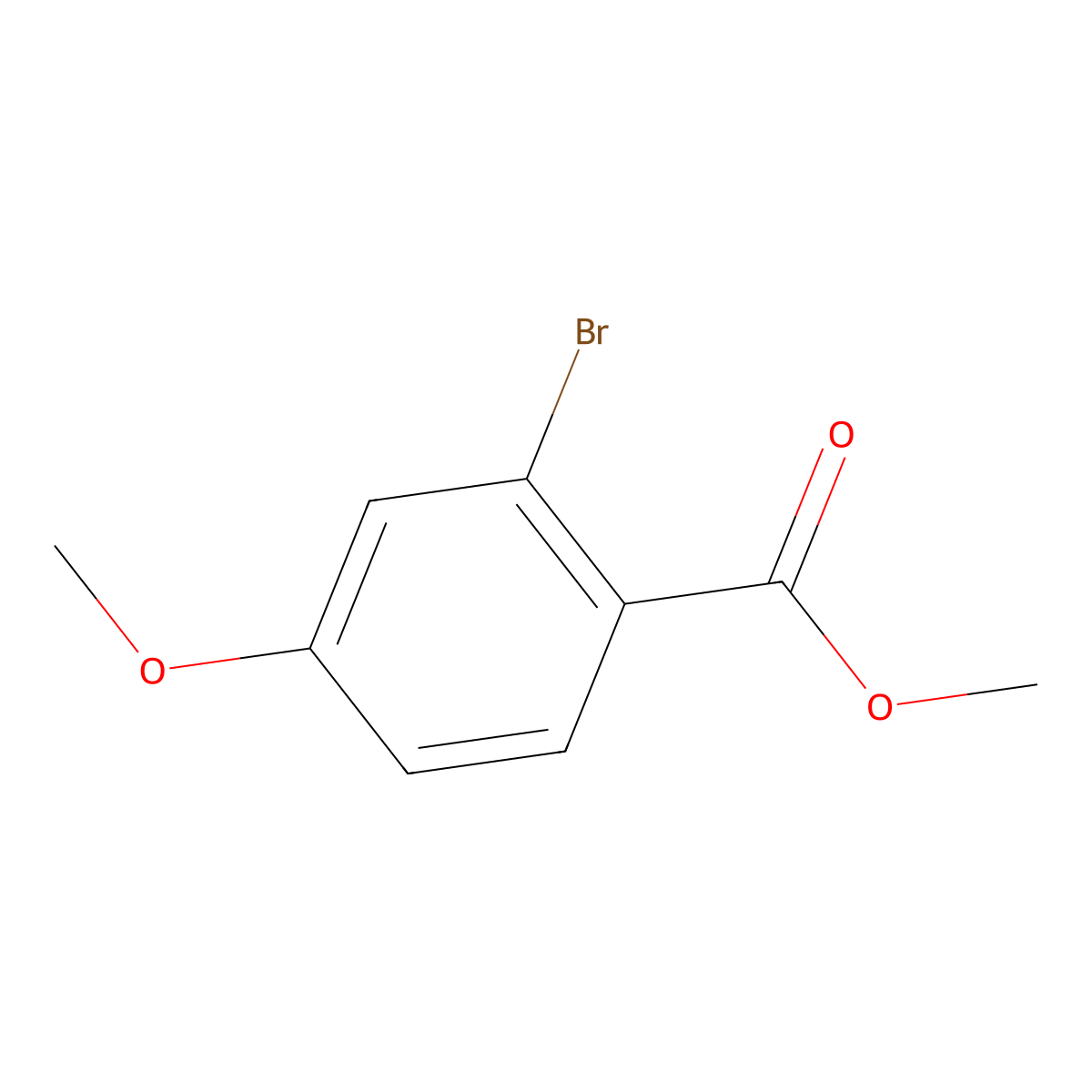Methyl 2-bromo-4-methoxybenzoate molecular structure, CAS 17100-65-1