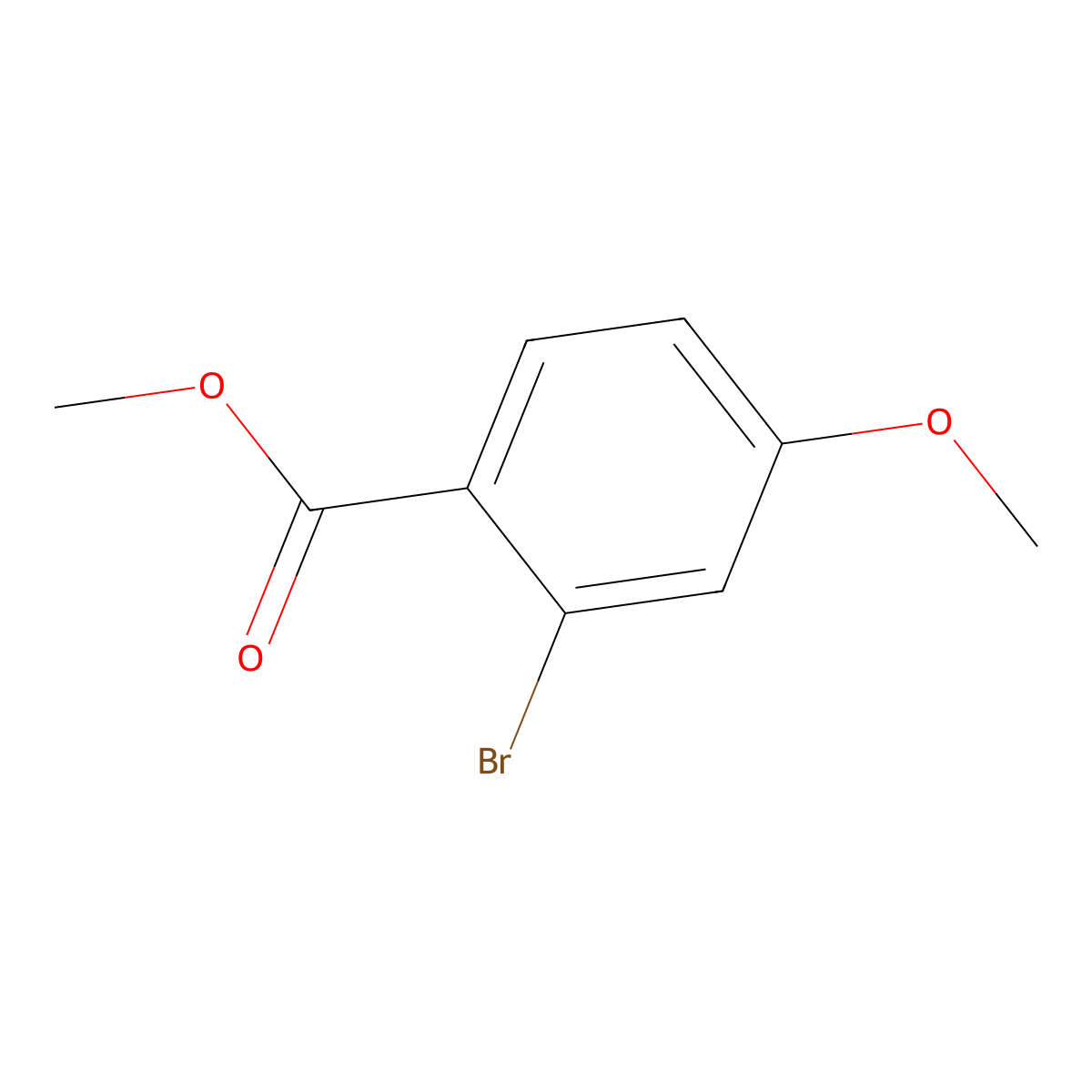 Methyl 2-bromo-4-methoxybenzoate molecular structure, CAS 17100-65-1