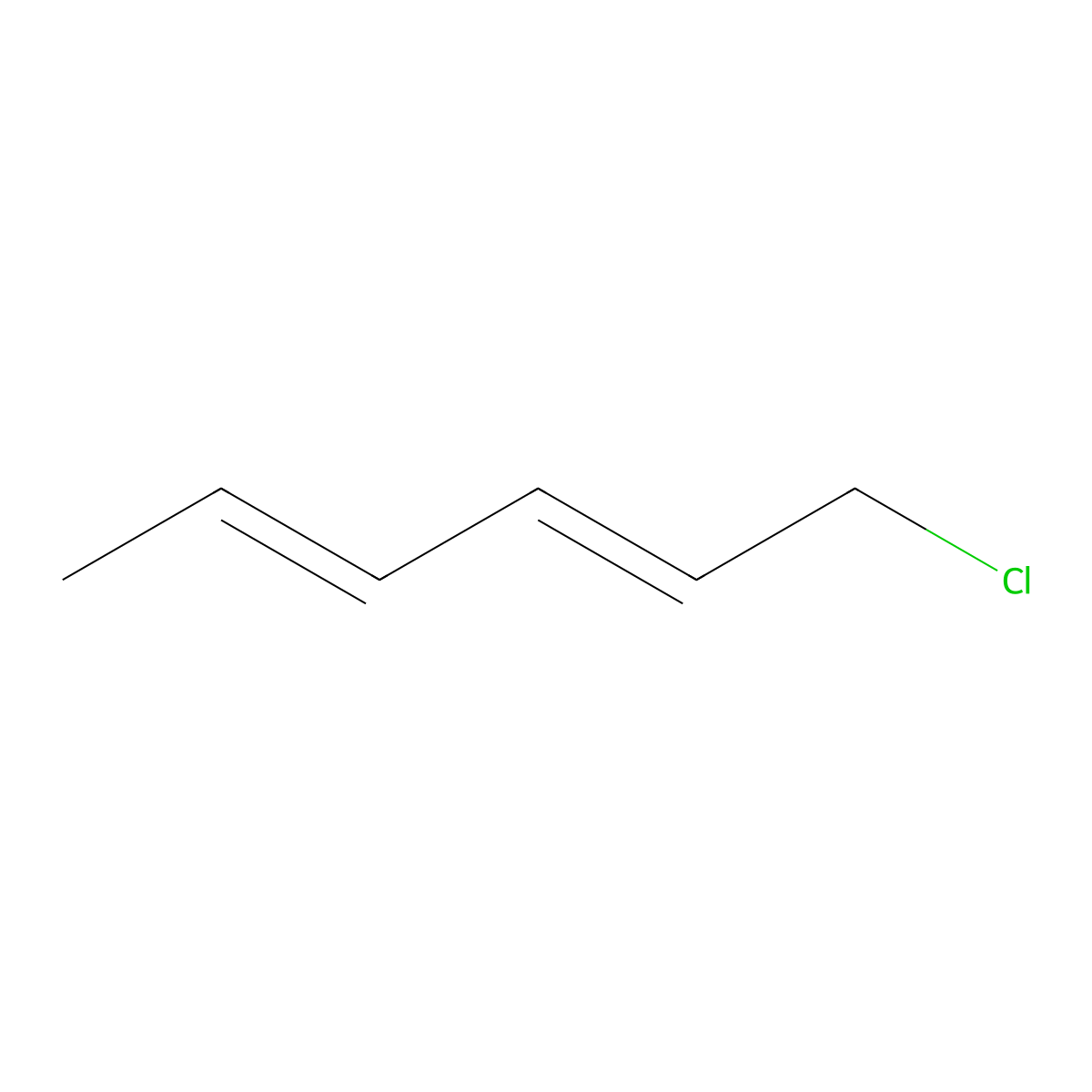 1-Chloro-2,4-hexadiene molecular structure, CAS 17100-75-3