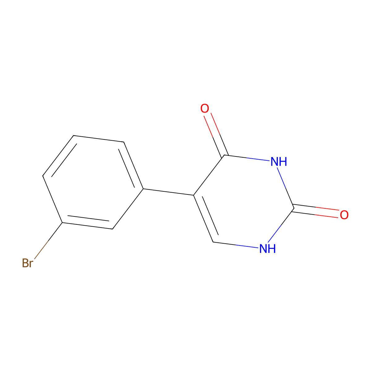 5-(3-Bromophenyl)pyrimidine-2,4(1H,3H)-dione molecular structure, CAS 171003-67-1