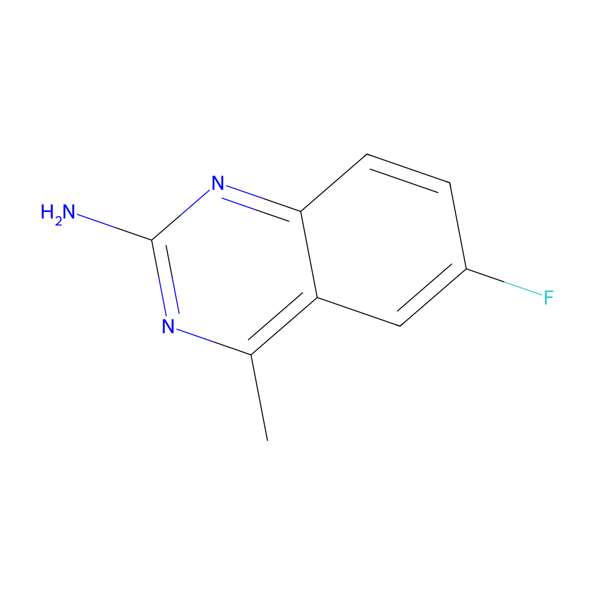 6-Fluoro-4-methylquinazolin-2-amine molecular structure, CAS 171003-71-7