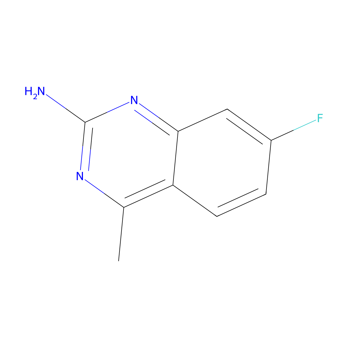 7-Fluoro-4-methylquinazolin-2-amine molecular structure, CAS 171003-72-8