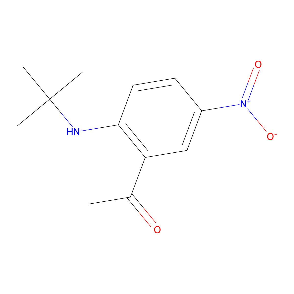 1-[2-(tert-Butylamino)-5-nitrophenyl]ethanone molecular structure, CAS 171005-75-7