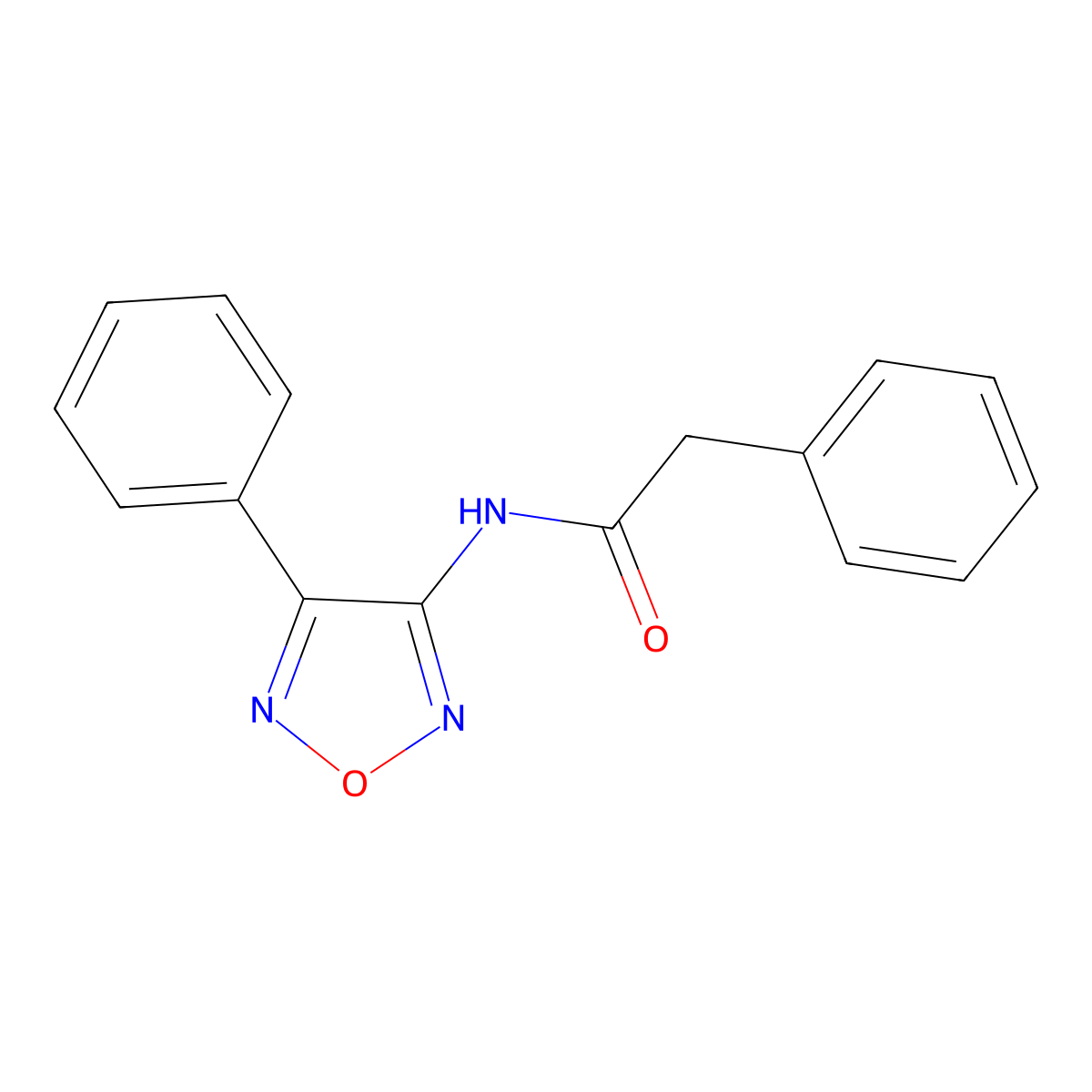 2-phenyl-N-(4-phenyl-1,2,5-oxadiazol-3-yl)acetamide molecular structure, CAS 171006-93-2