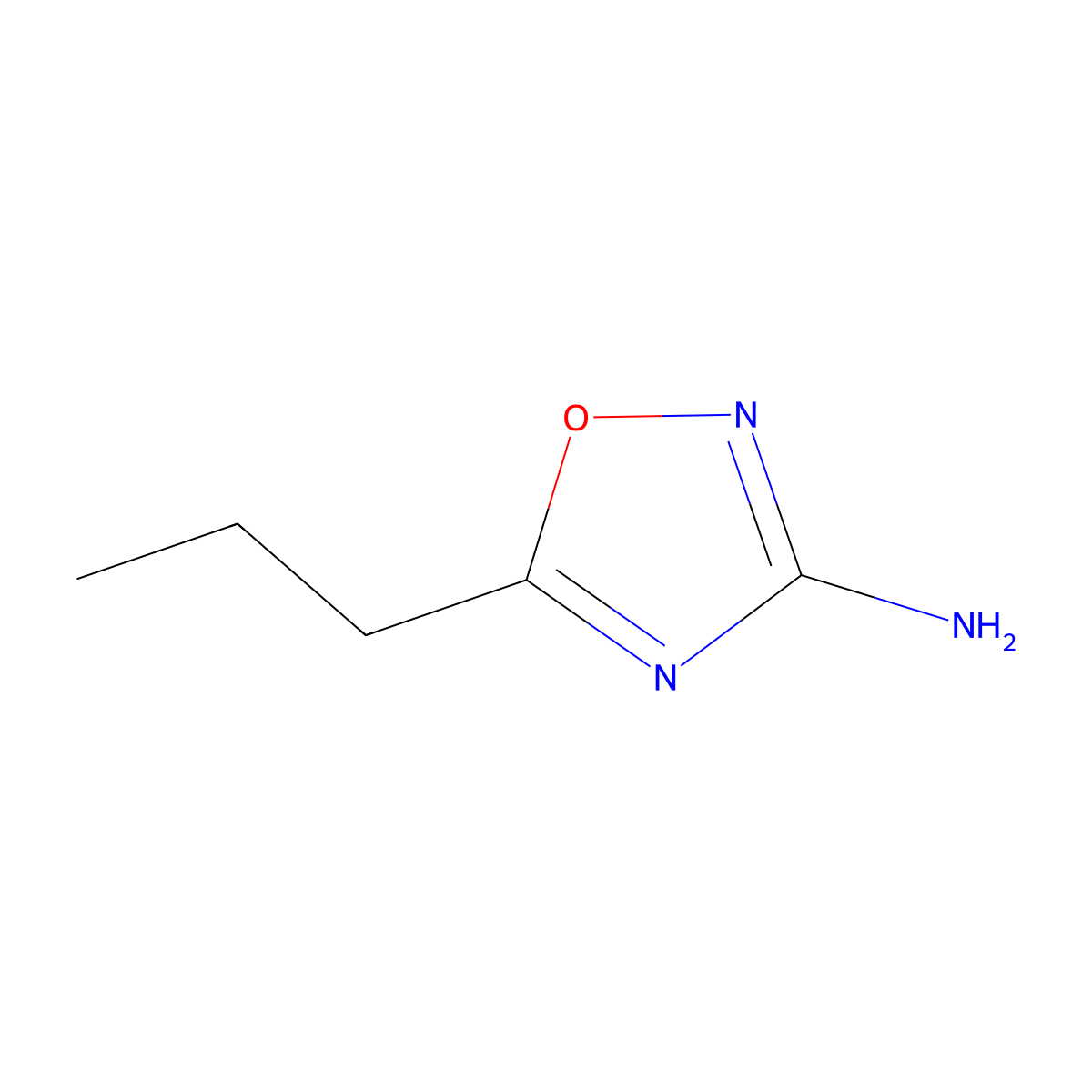 5-Propyl-1,2,4-oxadiazol-3-amine molecular structure, CAS 171006-99-8