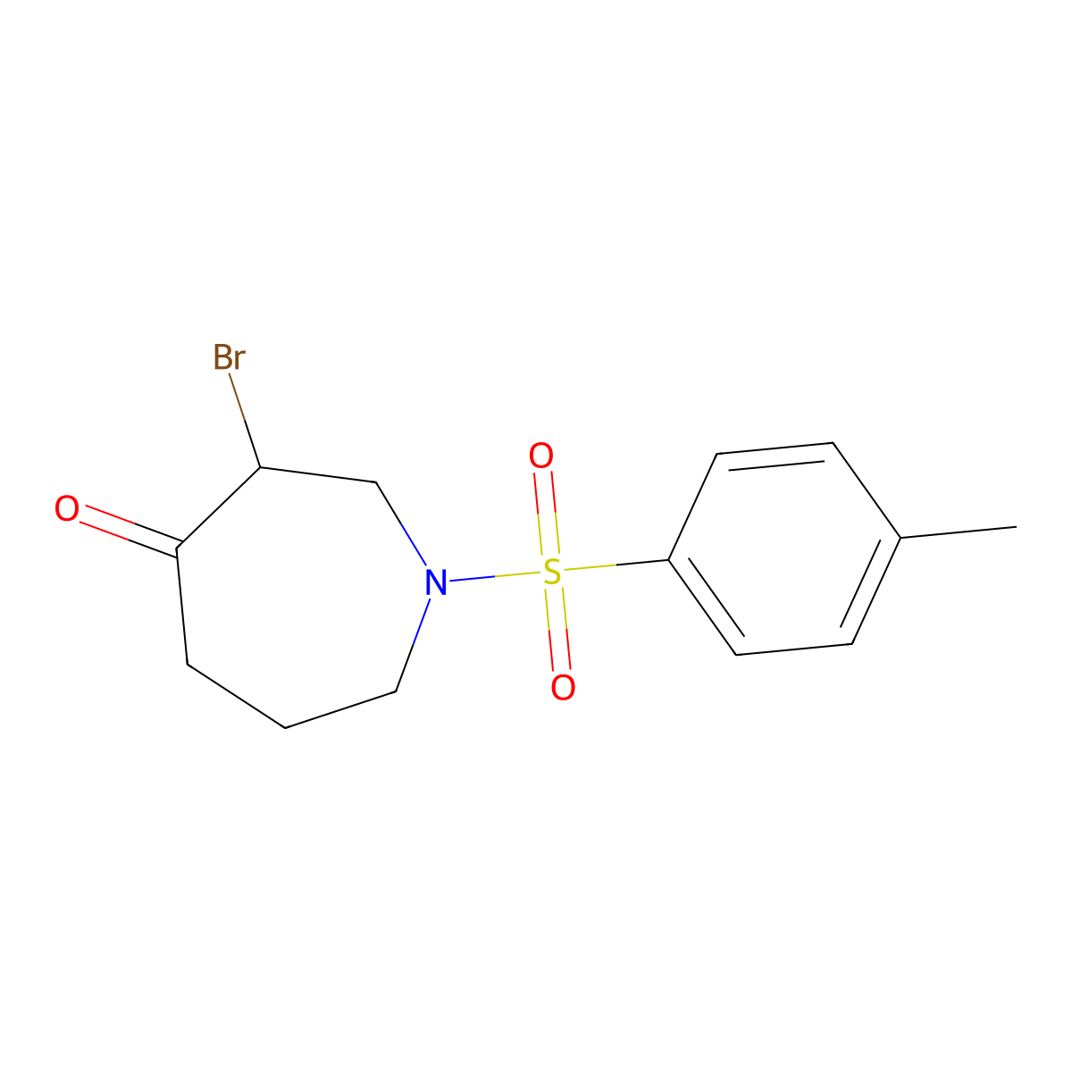 3-Bromo-1-tosylazepan-4-one molecular structure, CAS 171009-43-1