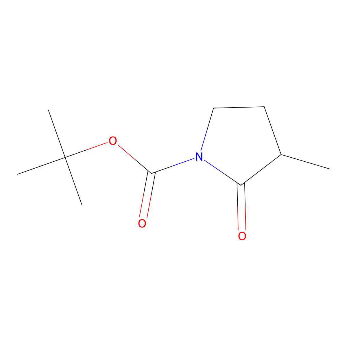 Tert-butyl 3-methyl-2-oxopyrrolidine-1-carboxylate molecular structure, CAS 171017-18-8