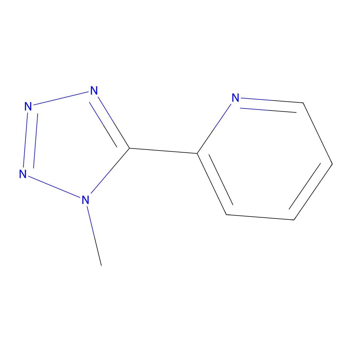 2-(1-Methyltetrazol-5-yl)pyridine molecular structure, CAS 171018-16-9