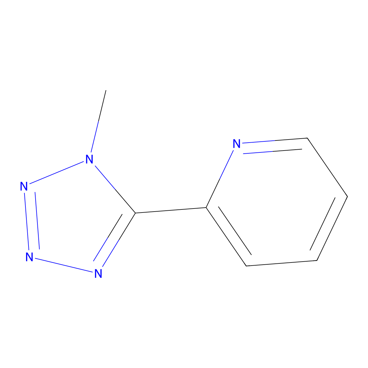 2-(1-Methyltetrazol-5-yl)pyridine molecular structure, CAS 171018-16-9