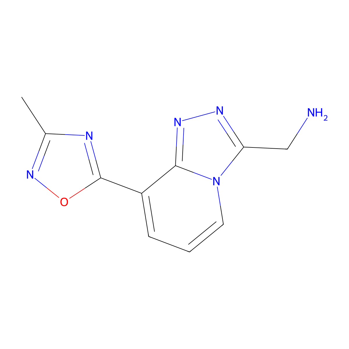 (8-(3-Methyl-1,2,4-oxadiazol-5-yl)-[1,2,4]triazolo[4,3-a]pyridin-3-yl)methanamine molecular structure, CAS 1710195-07-5
