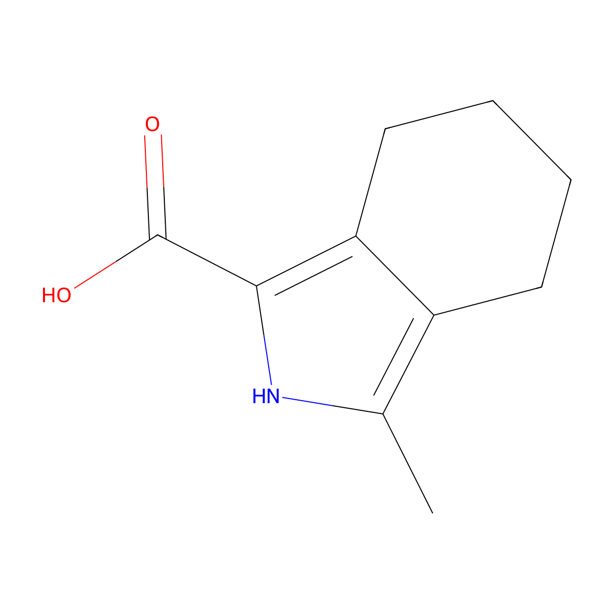 3-Methyl-4,5,6,7-tetrahydro-2H-isoindole-1-carboxylic acid molecular structure, CAS 1710195-10-0