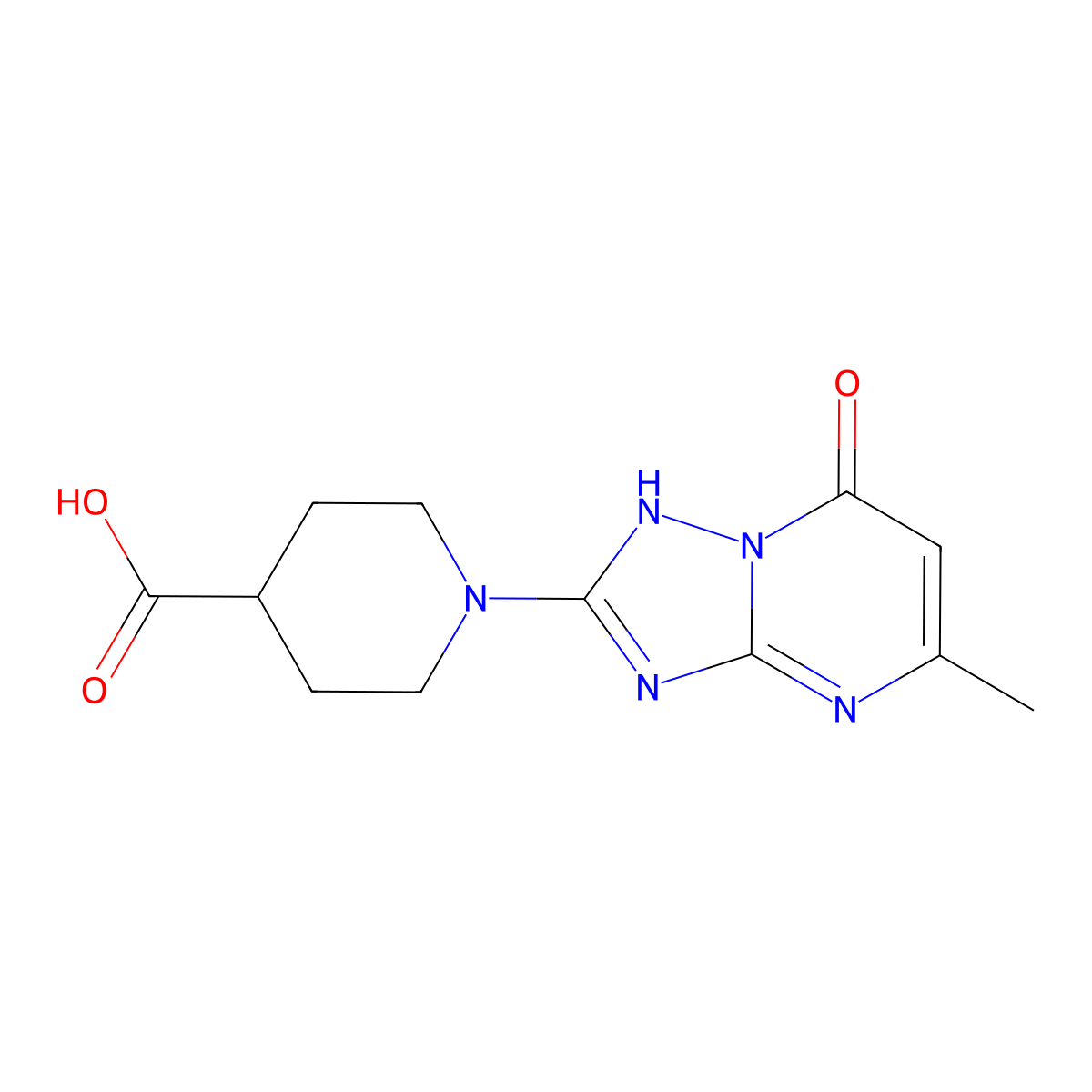 1-(5-Methyl-7-oxo-4,7-dihydro-[1,2,4]triazolo[1,5-a]pyrimidin-2-yl)piperidine-4-carboxylic acid molecular structure, CAS 1710195-17-7