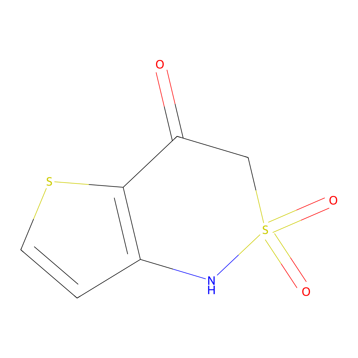 1H-thieno[3,2-c][1,2]thiazin-4(3H)-one 2,2-dioxide molecular structure, CAS 1710195-44-0