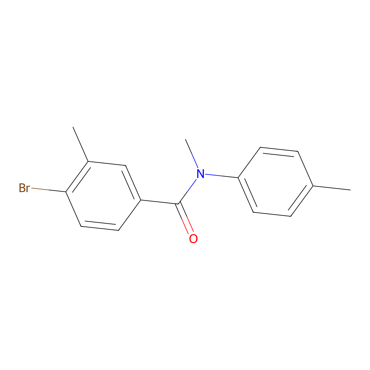 4-Bromo-N,3-dimethyl-N-(4-methylphenyl)benzamide molecular structure, CAS 1710196-43-2
