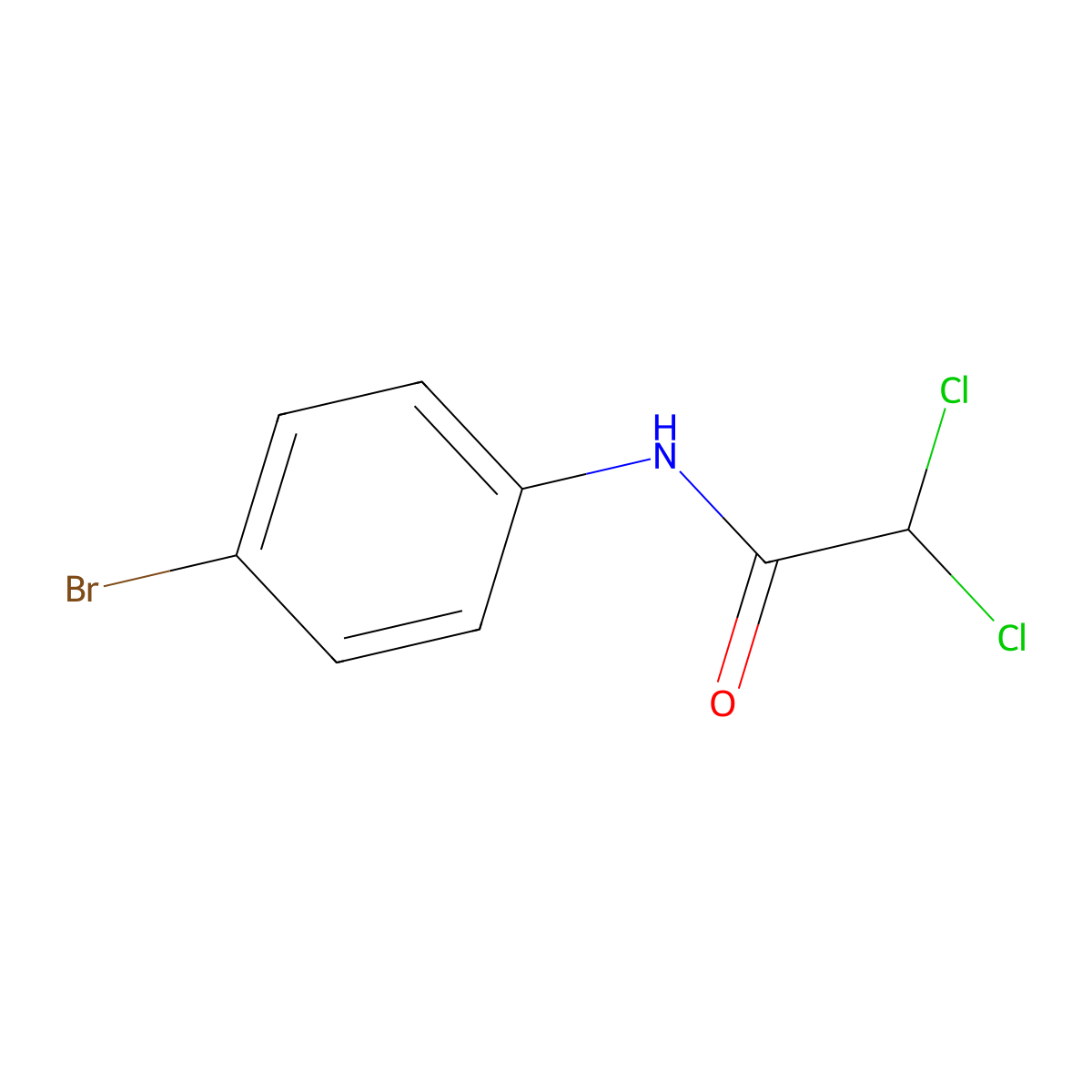 Acetamide, N-(4-bromophenyl)-2,2-dichloro- molecular structure, CAS 17102-23-7